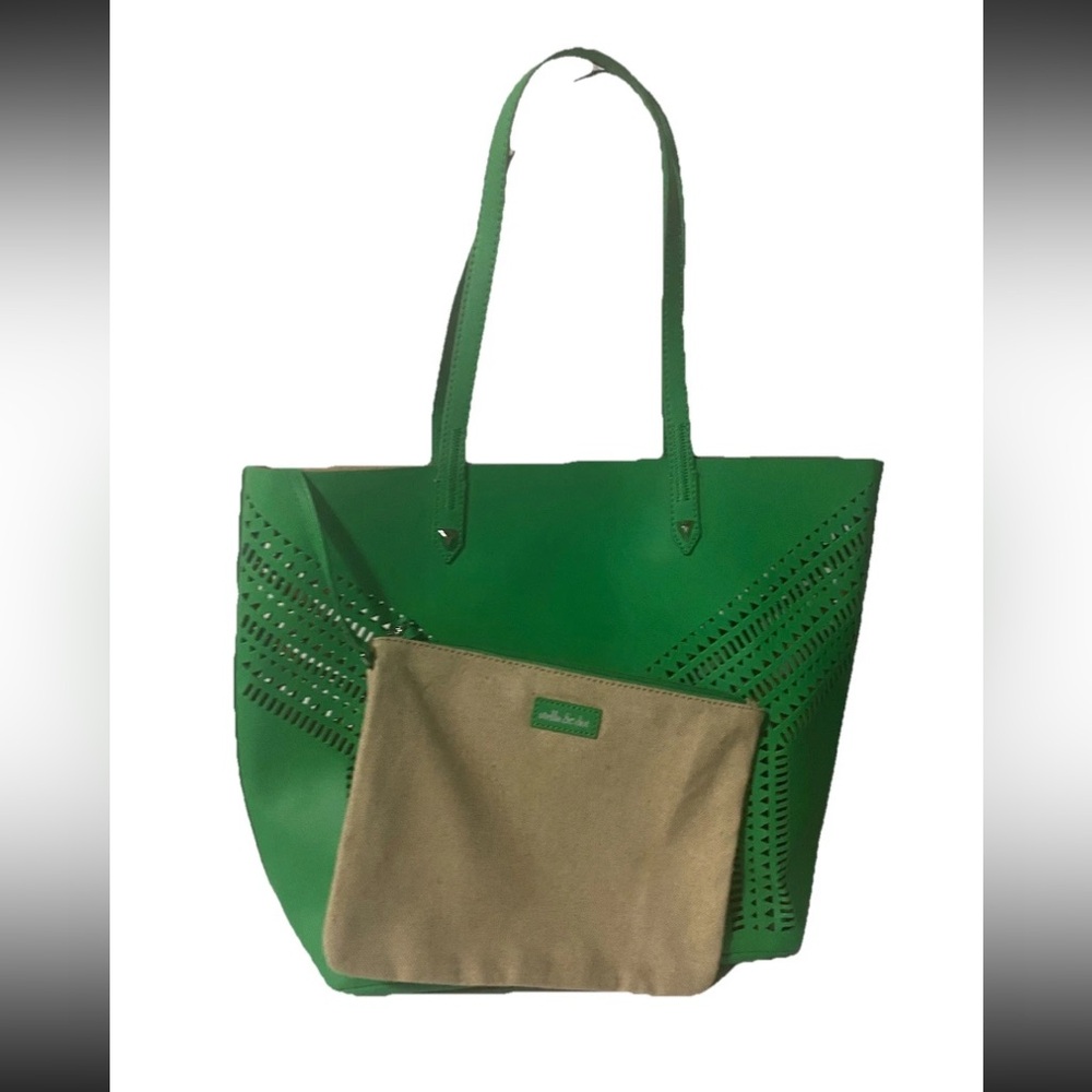 Stella & Dot Brand New Kelly Green Fillmore Tote Handbag and Wristlet Set - Picture 10 of 15